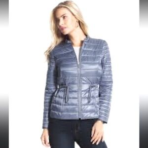Chico’s Quilted Puffer Jacket  Pretty Periwinkle/blue lightweight sz 3